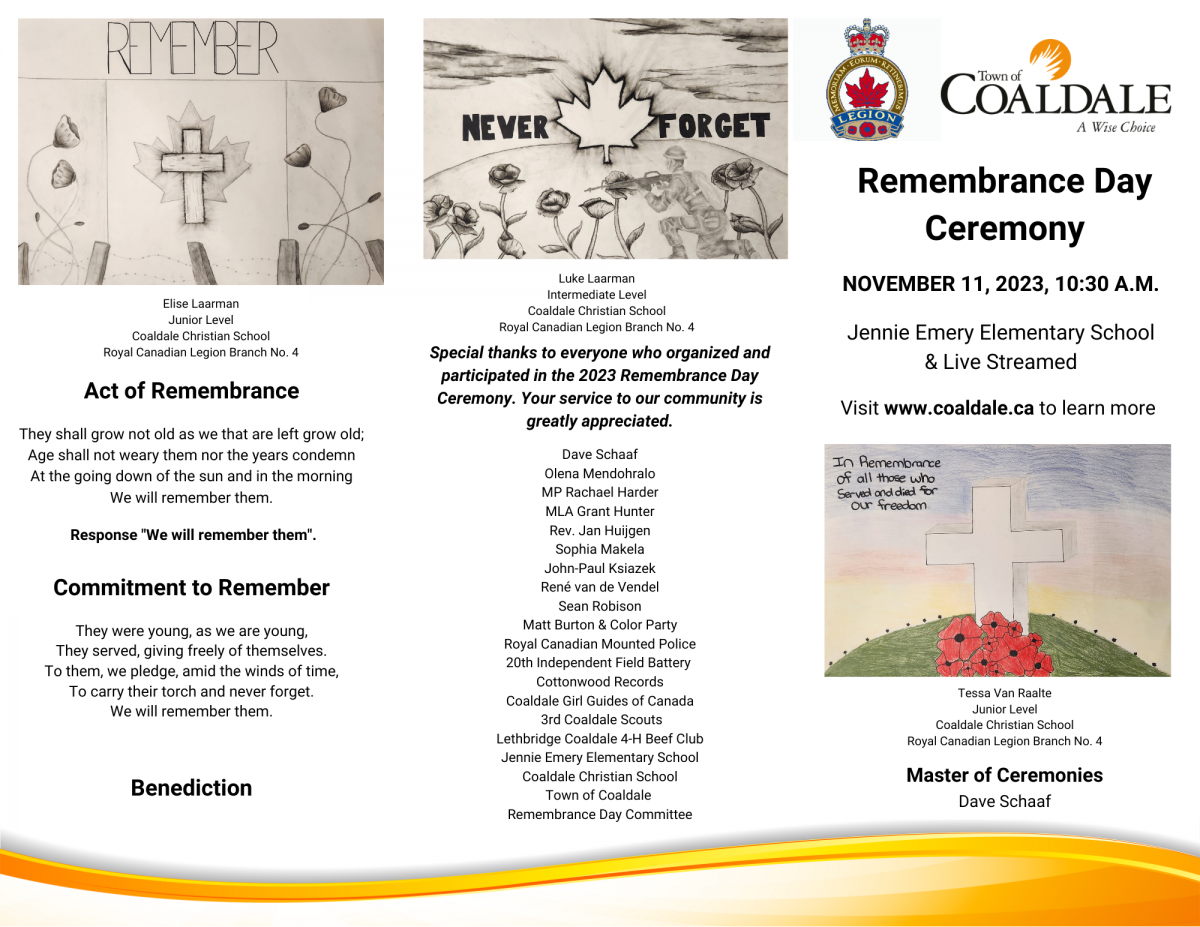 Remembrance Day Brochure - Page 1